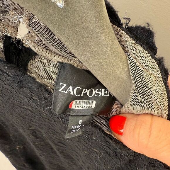 Zac Posen Lace Gown size 8 - Picture 9 of 12
